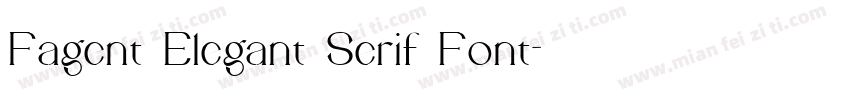 Fagent Elegant Serif Font字体转换